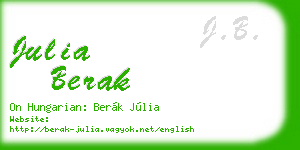 julia berak business card
